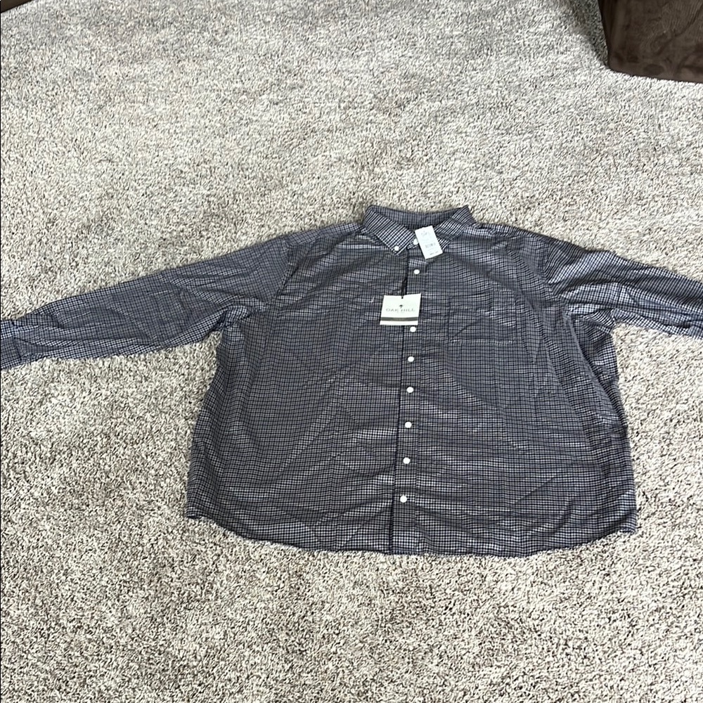 Men's Blue Checkered Button-Up Shirt